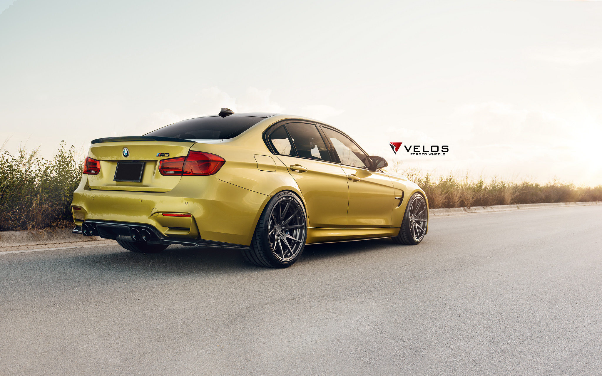 Austin Yellow BMW F80 M3 on Velos VLS01 Forged Wheels Full Shoot ...